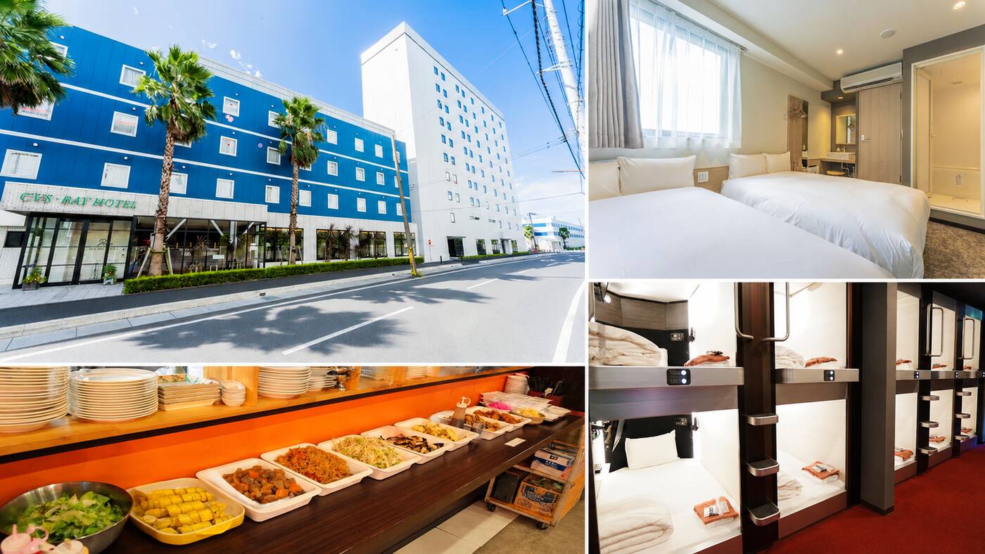 CVS·BAY HOTEL | 緊鄰市川鹽濱站·2站（約6分鐘）到舞濱·女性專屬膠囊房