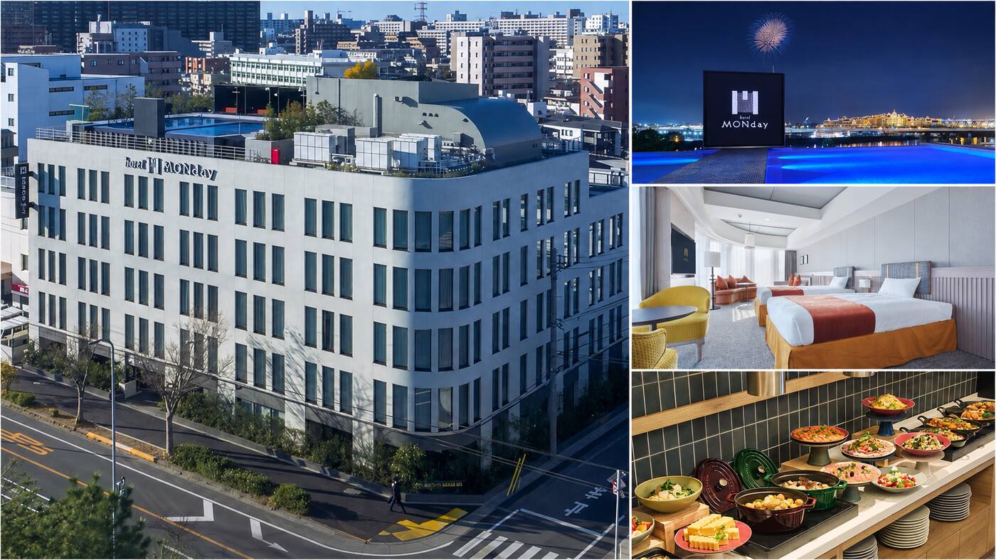Premium hotel MONday 舞濱景觀Ⅰ | 2025年12月開幕·全室寬敞（最大約56㎡）·大浴場三溫暖·免費TDR接駁車